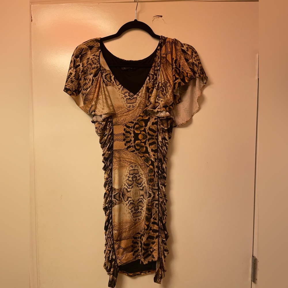 Y2K vintage Bebe animal prints mini dress S